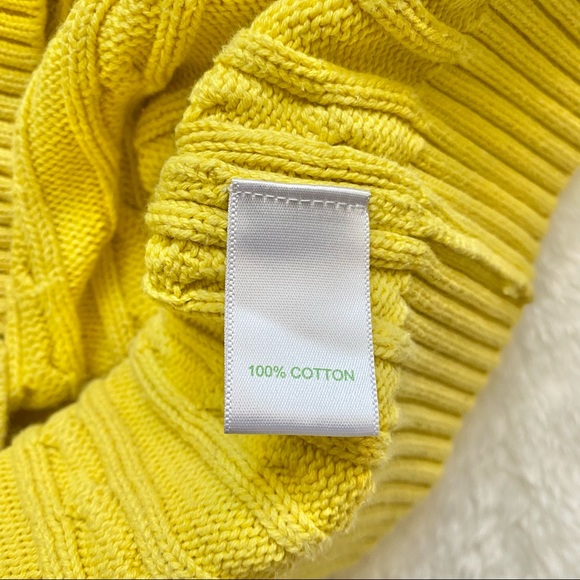 LILLY Pulitzer Yellow Cable Knit Cotton Sweater - Picture 5 of 5